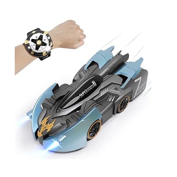 Beyiudefu Voiture Telecommandé pour Enfants 2.4 GHz Acrobazia Escalade Murale Pivotante à 360 ° Voiture RC Machines Cadeau Jo