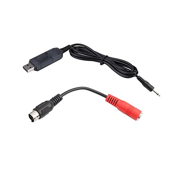 plplaaoo RC Simulator Cable RC Hélicoptère Simulateur davion USB Dongle Cable Set pour 22 en 1 Quadcopter Flight Simulator T