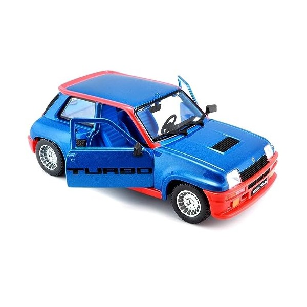 BBURAGO MAISTO FRANCE- Bburago Maisto France-21088-Renault R5 Turbo Bleue-Echelle 1/24, 21088