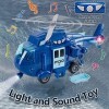 HERSITY Helicoptere Jouet Enfant avec Sons et Lumières Hélicoptère de Sauvetage avec Hélice Pivotant Friction Voiture Jouet G