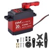 diymore 20KG Servomoteur Numérique Couple Élevé Full Metal Gear Servo Étanche pour Voiture RC Hélicoptère Avion DIY, Angle de