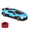 CMJ RC Cars Bugatti Divo Blue Voiture télécommandée 1:24 sous Licence Officielle Échelle 1:24 Feux de Travail 2,4 GHz