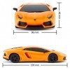 CMJ RC Cars sous Licence Officielle Lamborghini Aventador LP700-4 1:24, 2.4GHz, Orange Remote Control Car