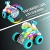 deAO Voiture télécommandée,Voiture de Cascade RC Rotation à 360°avec LED, Voiture télécommandée,Cadeau Enfant,Filles et garço