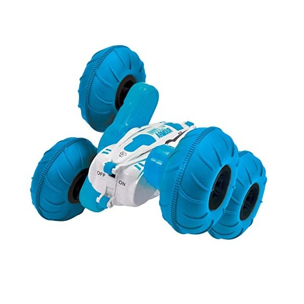 Dickie Toys RC Wild Flippy - Voiture Radiocommandée 15cm - Rotation 360° - Jusquà 8km/h - Dès 6 Ans - 201103003, Bleu