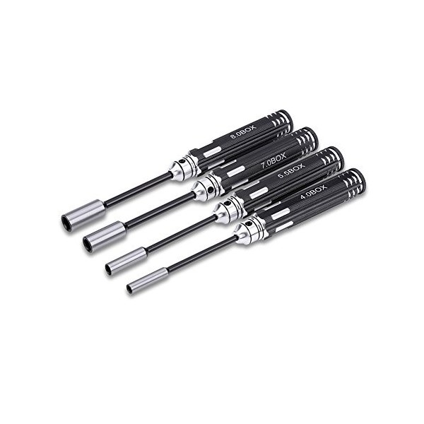 Douille Hexagonal Manche Drive Écrou Adaptateur Embout Porte-Douilles Hexagonale Kit Outil 4,0MM 5,5MM 7,0MM 8,0MM pour Maque