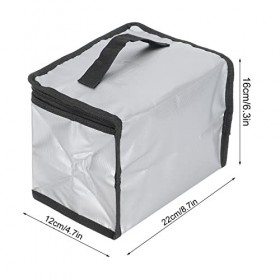 Sac de Batterie Lipo, Sac de Sécurité de Batterie de Fibre Ignifuge Antidéflagrant Ignifuge Sac de Lipo RC Quadrirotor Partie