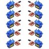 owootecc 10PCS Servo Moteur SG90 9G RC Robot pour Hélicoptère Avion Bateau Robots 10pcs SG90 