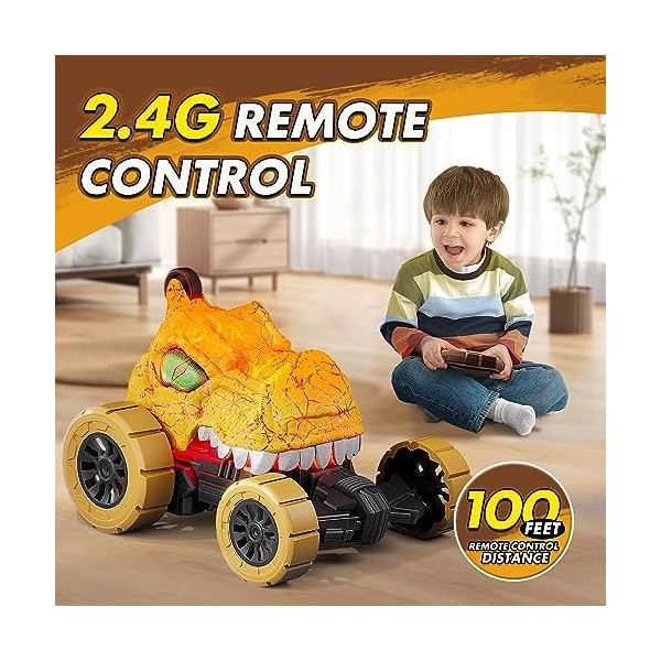 Voiture Télécommandée,Jouet Enfant 3 4 5 6 Ans Garçons Filles, 2.4GHz 4WD Voiture rc Rotation à 360 Degrés Voiture Telecomman