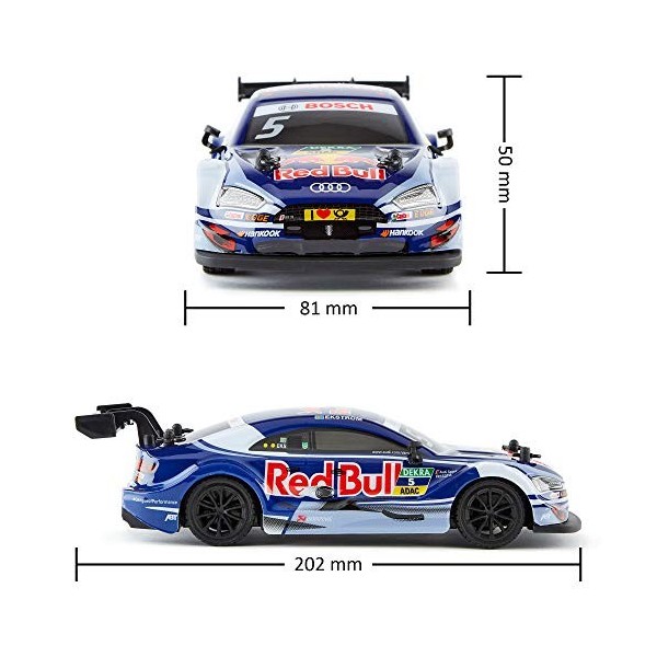 CMJ RC Cars sous Licence Officielle Audi RS5 DTM 1:24 2,4 GHz Bleu/Red Bull