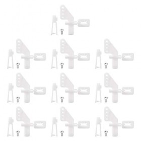 sourcing map 10Pcs 1.2mmx260cm PoussoirPièces + 10Pcs Nylon Micro Contrôle Klaxons 4 Trous pour RC Avion Avion BricolagePièce