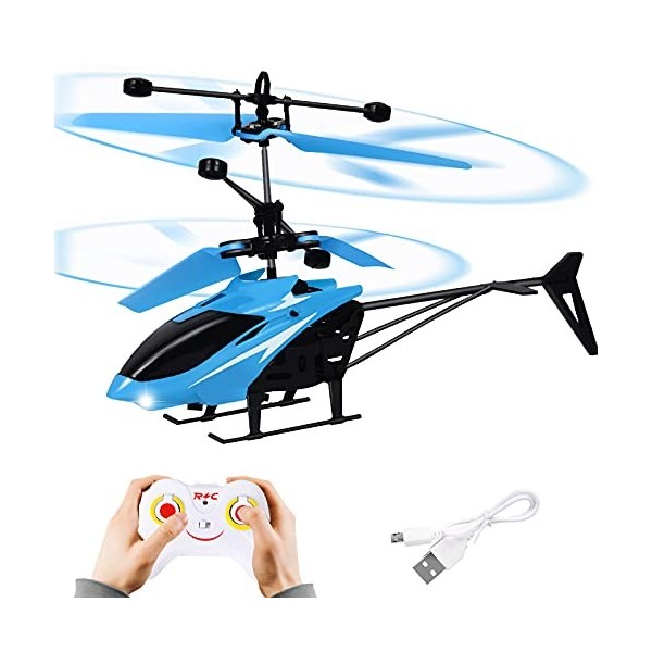 FORMIZON Mini Hélicoptère RC, Hélicoptère télécommandé RC Enfants, Jouet Volant Helico avec LED Light, Rechargeable Rc Volant