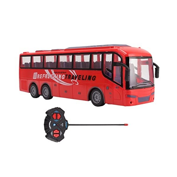 Bus Télécommandé pour Enfants, Simulation Dun Bus Rc 1/30 Avec Télécommande pour Tout-Petits, Jouet Simulation de Chauffeur 