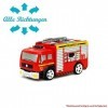 Mini camion de pompier télécommandé RC à léchelle 1:58 avec effets déclairage, batterie intégrée, câble de charge et téléco
