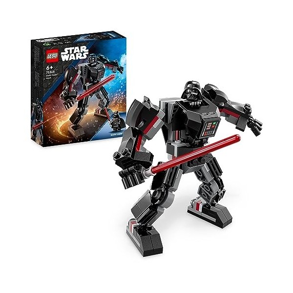 LEGO 75368 Star Wars Le Robot Dark Vador, Figurine à Construire avec Pièces Articulées, Minifigurine et Grand Sabre Laser Rou