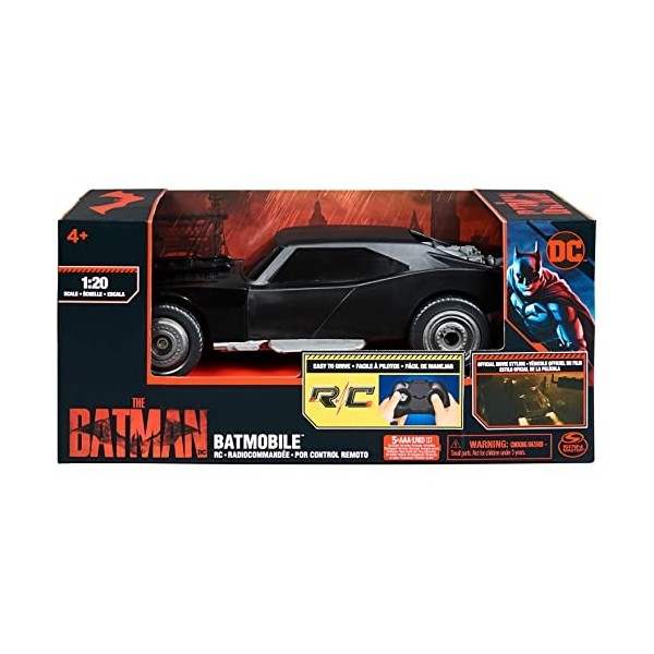 THE BATMAN LE FILM - BATMOBILE RC 1:20 BATMAN - DC COMICS - Batmobile Radiocommandée Batman Echelle 1:20 Toutes Fonctions - T