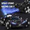 BMSARE Voiture Telecommandé pour Enfants, 2,4GHz RC Car avec Lumière LED, Rotation 360° Spray Dérive Voiture avec Batterie Re