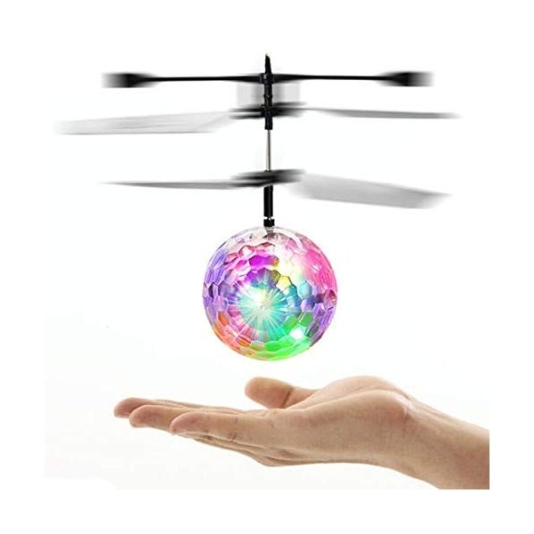 GDZTBS Flying Ball Télécommande Hélicoptère Ball Drone Induction avec LED clignotantes Balle Volant Électrique pour Garçons F