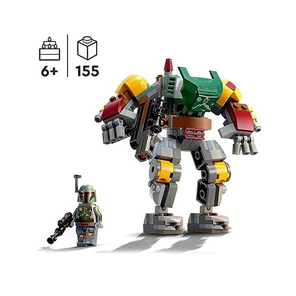 LEGO 75369 Star Wars Le Robot Boba Fett, Figurine à Construire avec Blaster Lance-Tenons et Jetpack avec Lanceur de Projectil