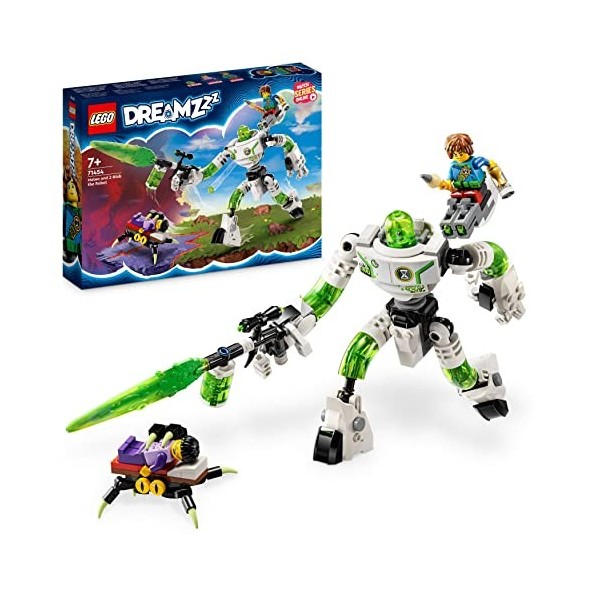 LEGO 71454 DREAMZzz Mateo et Z-Blob Le Robot, Jouet avec Grande Figurine Robot et Minifigurines Jayden et Mateo, Jeu dAventu