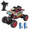 ThinkMax Voiture télécommandée Rock Crawler 2,4 GHz 1:20 Rc Auto 4WD Off Road RC Monstertruck avec 2 piles rechargeables