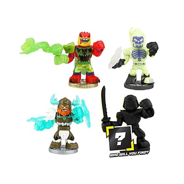Akedo Légendes Powerstorm Coffret Guerrier Collector 4 Figurines Miniatures de Combattants, Dont 1 Guerrier Ultra Rare et 1 G