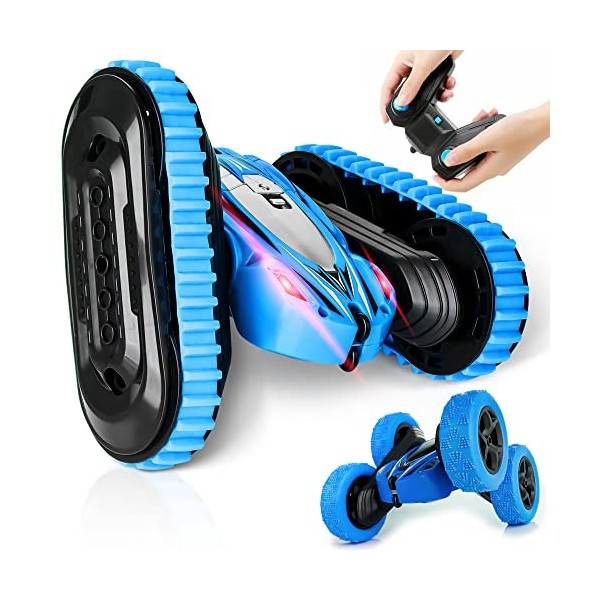 KIDWILL Voiture télécommandée, 2in1 RC Auto 4WD & Crawler, Jouet de Rechargeable avec 2,4 GHz / 2 côtés 360 °Rotation/project