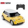 RASTAR Mini Cooper S Voiture télécommandée 1:24 Cadeau pour Enfants Jaune 