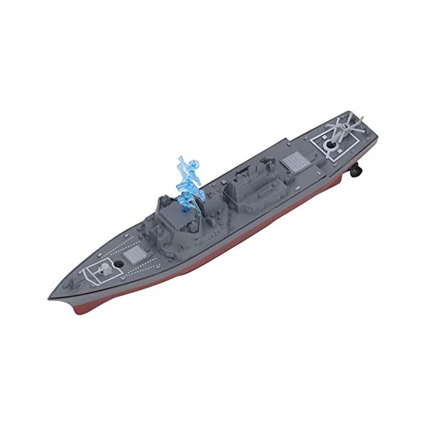 SPYMINNPOO Navire de Guerre télécommandé, 2,4 GHz Télécommande Mini Bateau Simulation Télécommande Navire de Guerre Eau Enfan