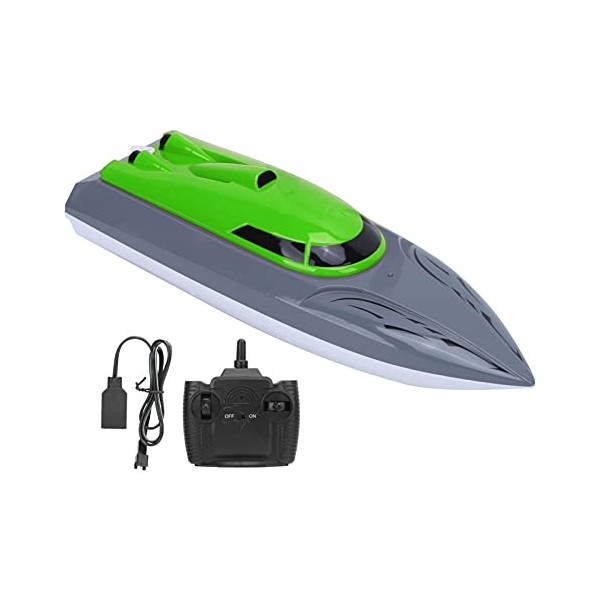 Bateau RC, Bateau Télécommandé à Double Moteur à Grande Vitesse Yacht Télécommandé étanche pour Cadeau Bleu 