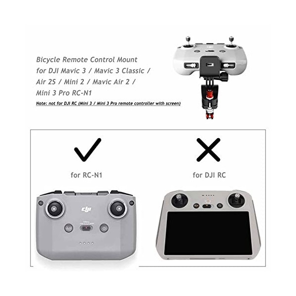 Owoda Mini 3 Pro Télécommande Soutien à vélo Fixé Éloigné pour DJI Mini 2/ Mini 2 SE/Mini 3/ Mini 3 Pro/Mavic 3/ Air 2/ Air 