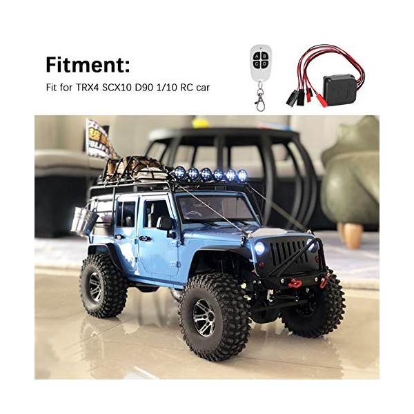 Oumefar Télécommande de Treuil RC Télécommande de Treuil en Métal de Voiture RC pour Modèle de Voiture TRX4 SCX10 D90 1/10 RC