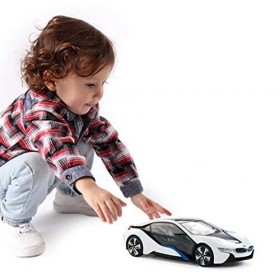 RASTAR-48400 BMW I8 Voiture télécommandée, 48400, Noir et Blanc, 1:24 Scale