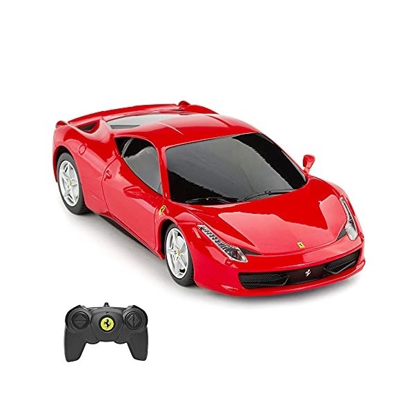 RASTAR Voiture télécommandée Ferrari 458 Italia 1:24 - Ferrari 458 - Rouge Ferrari