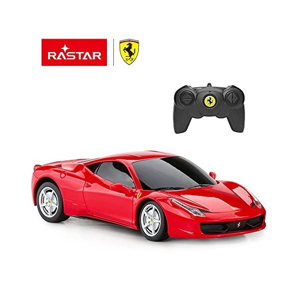 RASTAR Voiture télécommandée Ferrari 458 Italia 1:24 - Ferrari 458 - Rouge Ferrari