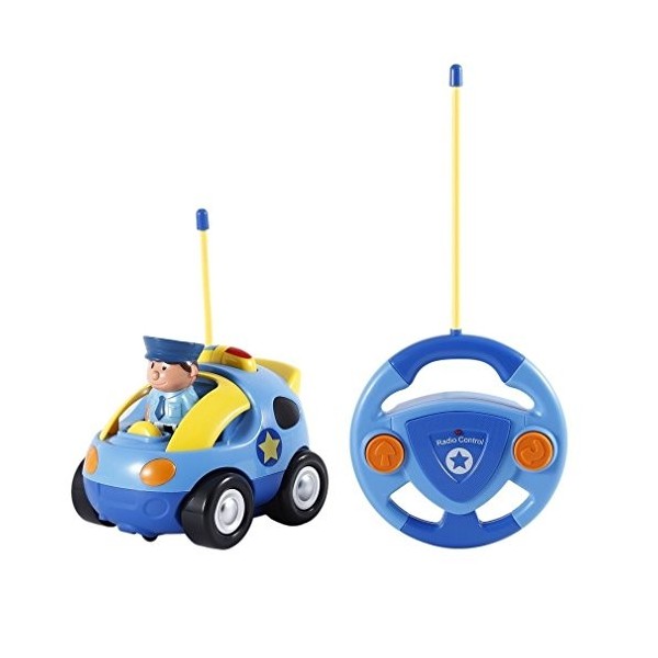 Brigamo Voiture de Police télécommandée pour Enfant - Jouet avec lumière et Son