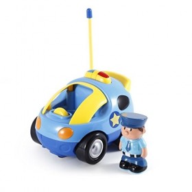 Brigamo Voiture de Police télécommandée pour Enfant - Jouet avec lumière et Son