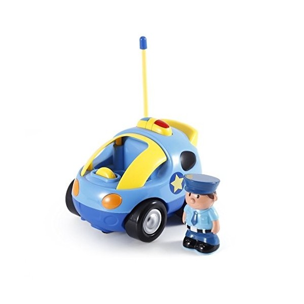 Brigamo Voiture de Police télécommandée pour Enfant - Jouet avec lumière et Son