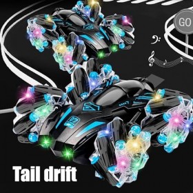 Voiture télécommandée, Bestcool 4WD 2.4GHz Voiture cascadeur RC Voiture Radiocommandee double face avec lumière Contrôleur mu