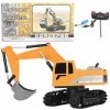 VGEBY Pelle télécommandée, 1:24 RC Pelle véhicules de Construction Tracteur métal Enfants Jouet modèle Voiture Fonction Pelle