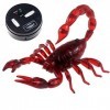 Escomdp Scorpion télécommandé réaliste télécommandé - Jouet électronique effrayant - Cadeau dHalloween pour enfants - Rouge