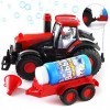 Prextex Tracteur Agricole/Machine à Bulles Bump & Go Véhicules à Piles avec Lumière et Sons Jouet Amusant, pour Les Enfants