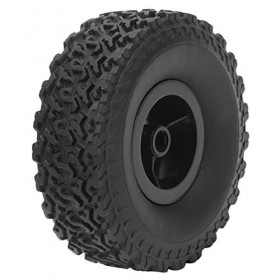 Dilwe Pneu de Roue de Pneu en Caoutchouc RC + moyeu de Roue adapté pour Accessoire de télécommande WPL C14 / C14K / C24