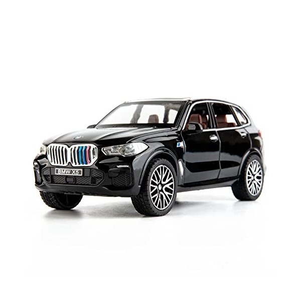 TGRCM-CZ 1/32 Compatible avec BMW X5 SUV Model Car Toy, modèle de voiture en alliage moulé sous pression avec lumière et son 