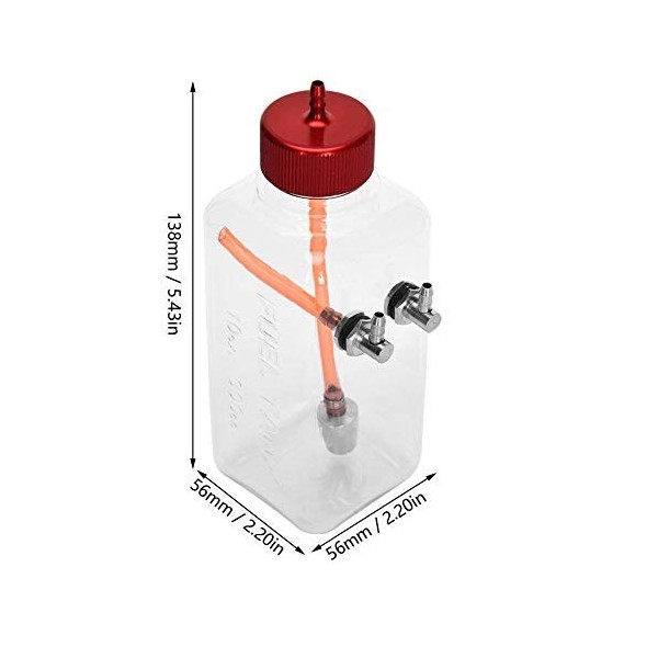 Alupre Modèle Télécommande Accessoires Transparent 300ml réservoir de Carburant Compatible avec 15-26CC RC Avion 