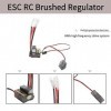 Régulateur Brossé ESC RC, Régulateur Haute Tension 7.2-16V RC Voiture Bateau Double Voie 320A ESC Mise à Niveau Pièce de Rech