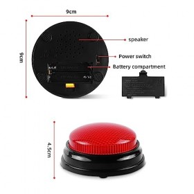 BEAN LIEVE Answer Buzzers pour enseigner avec Salle de Classe, Jouets à Boutons sonores et Lumineux Lot de 4 , Accessoires d