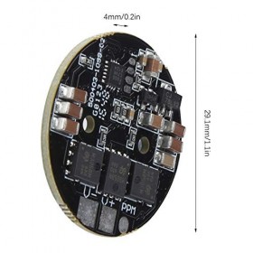 Contrôleur de Vitesse électronique Rond ESC 30A sans balais, 12 V 24 V à Double Sens pour Bateau télécommandé Nonridingtoyveh