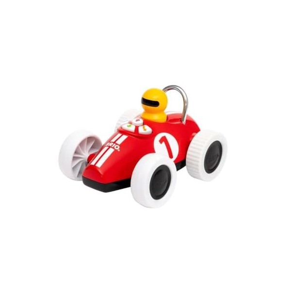 BRIO - 30234 - Voiture de Course Play & Learn - Jouet déveil Premier Age - Bolide à Piles – Bouton directionnels - Stimule l