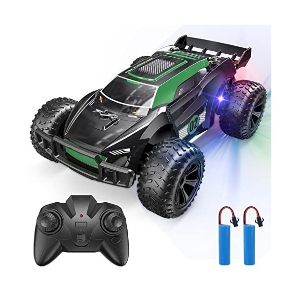 kizplays Voiture Telecommandé Tout Terrain, 1:22 Voiture RC Haute Vitesse, Jouets pour Enfants Voiture de Course RC Camion Cr